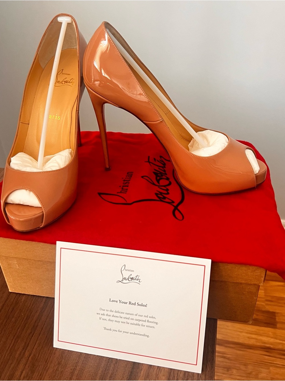 Christian Louboutin Very New Prive Nude 120mm Size 39
